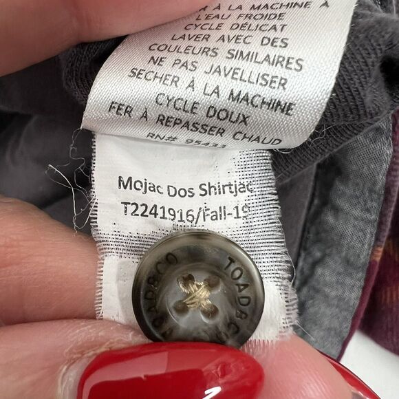 Toad & Co Size S Shirt Jacket Mojac Dos Shirtjac Heavyweight Flannel Snap FLAW - Picture 14 of 16